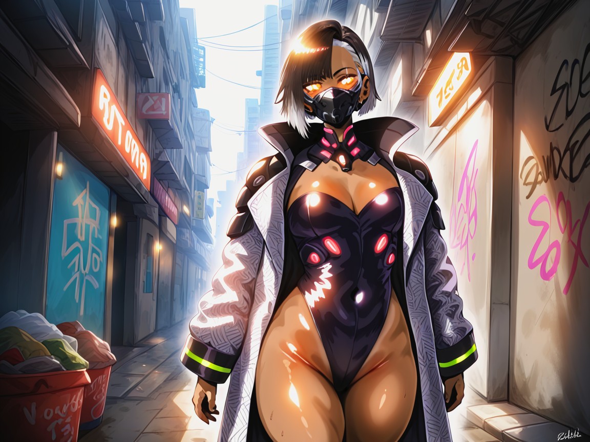 Low Torso Height, Augmented Bounty Hunter, Massive Ass Hentai AI Porn