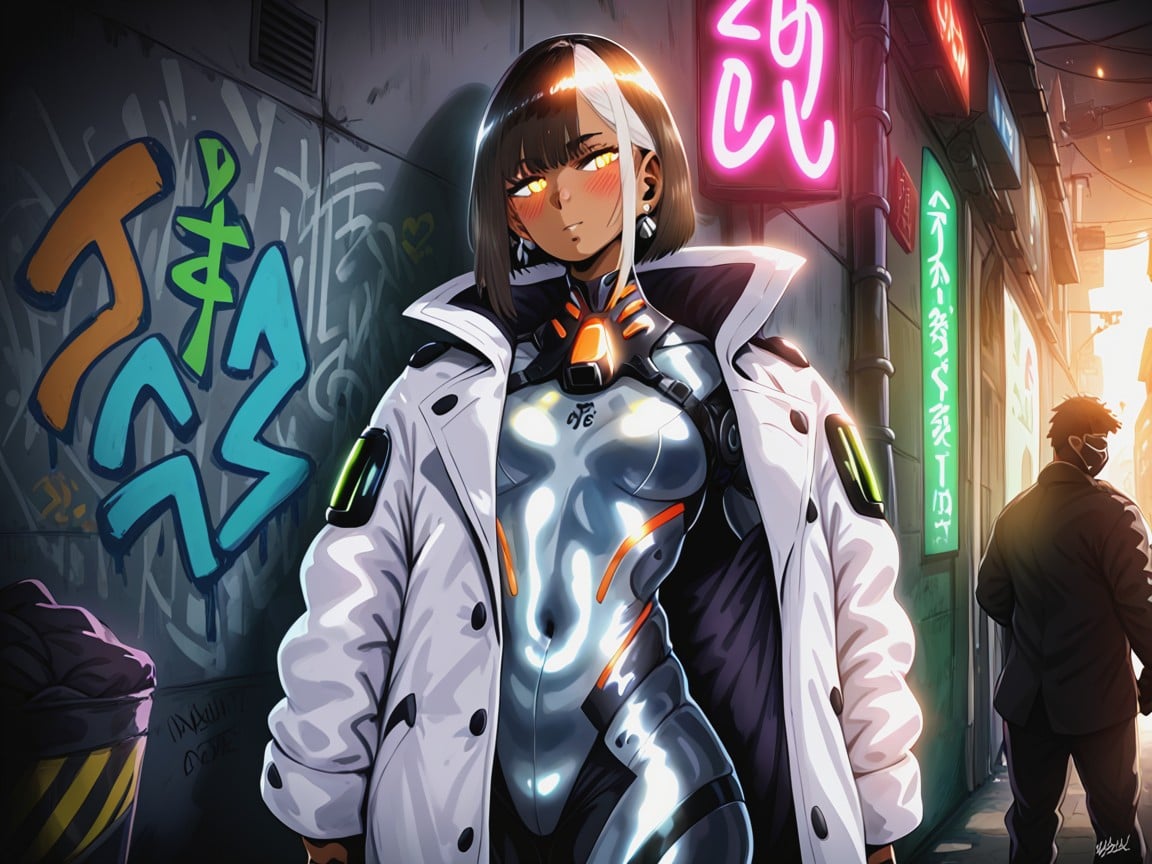 Squared Chest Width, Squared Firm Ass, Slums Background Hentai AI Porn