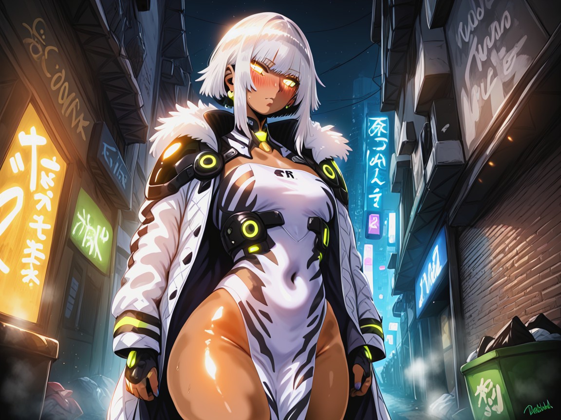 Trash In Distance, Squared Firm Breasts, One Woman Hentai AI Porn