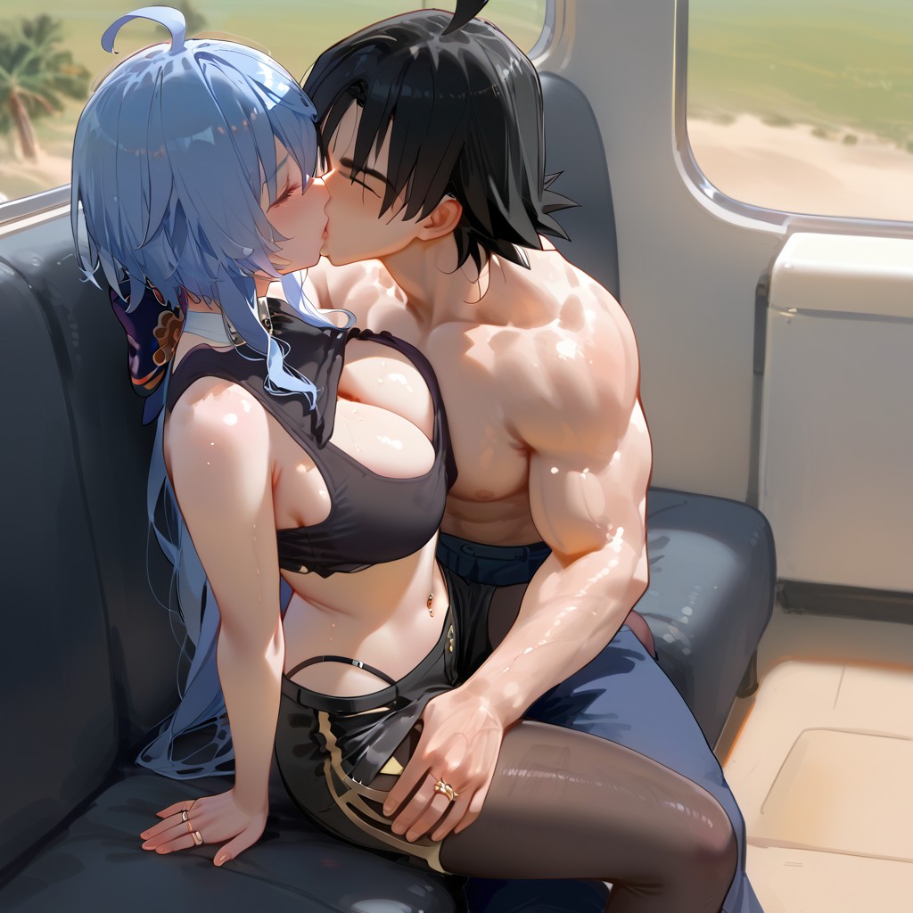 Love Hearts, Crop Top, Ultra Detailed Hentai AI Porn