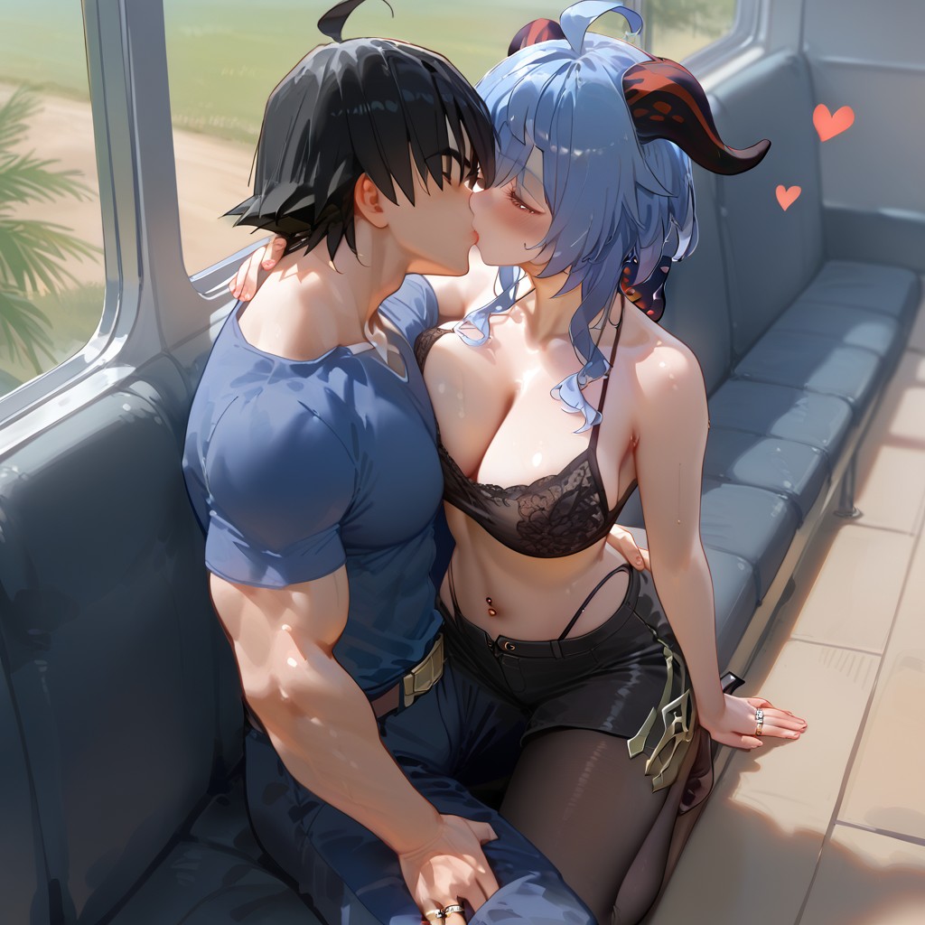 Beautiful, Whale Tail, Dark Black Shorts Hentai AI Porn