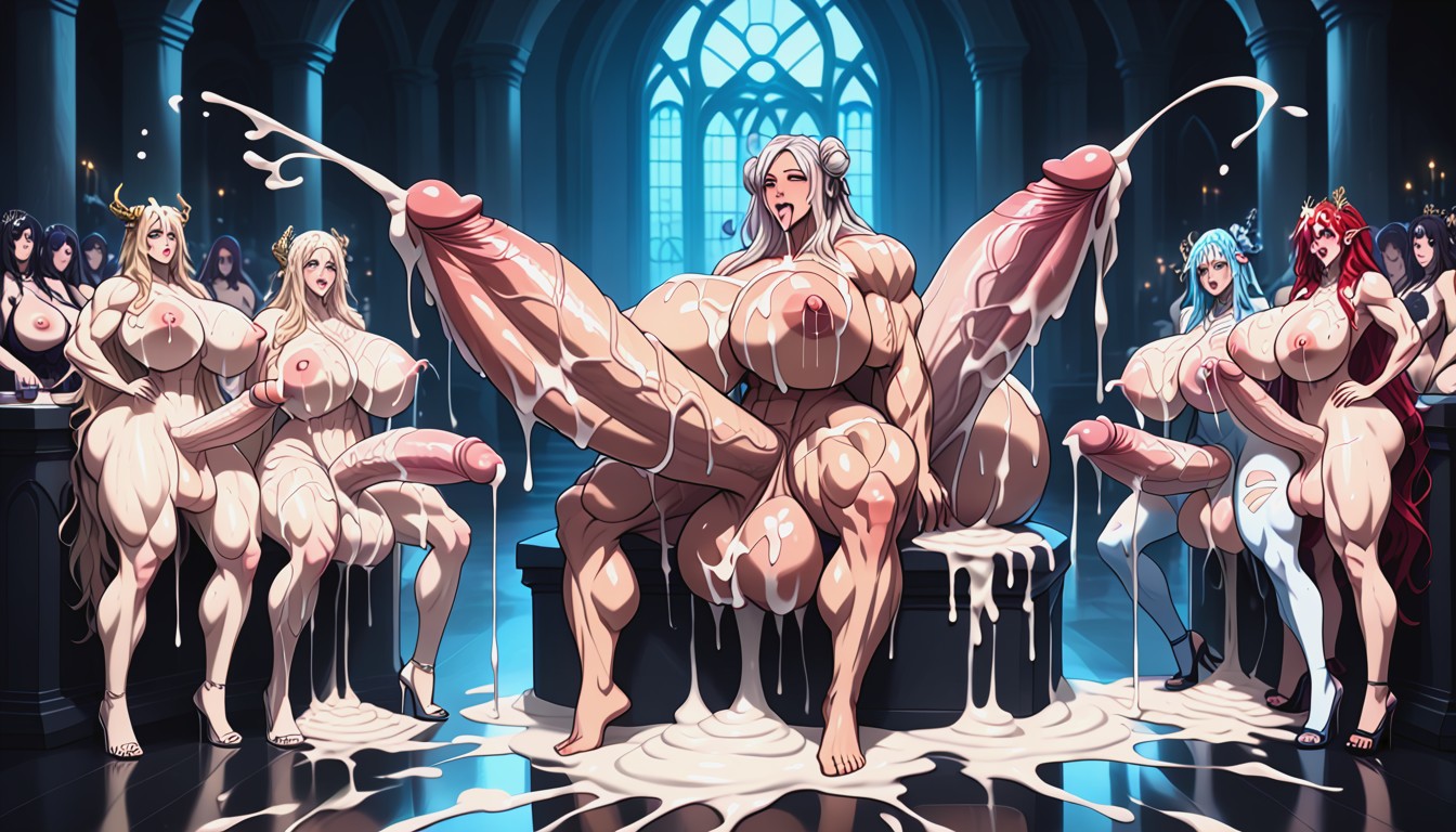 Wet Hair, Full Body Image, Ahegao Porno IA transsexuelle