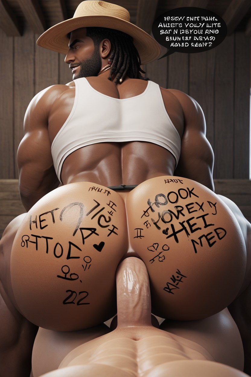 Bottom Looks Evil, Big Muscular Bubble Butt, Talented Hole Pornografia gay com IA