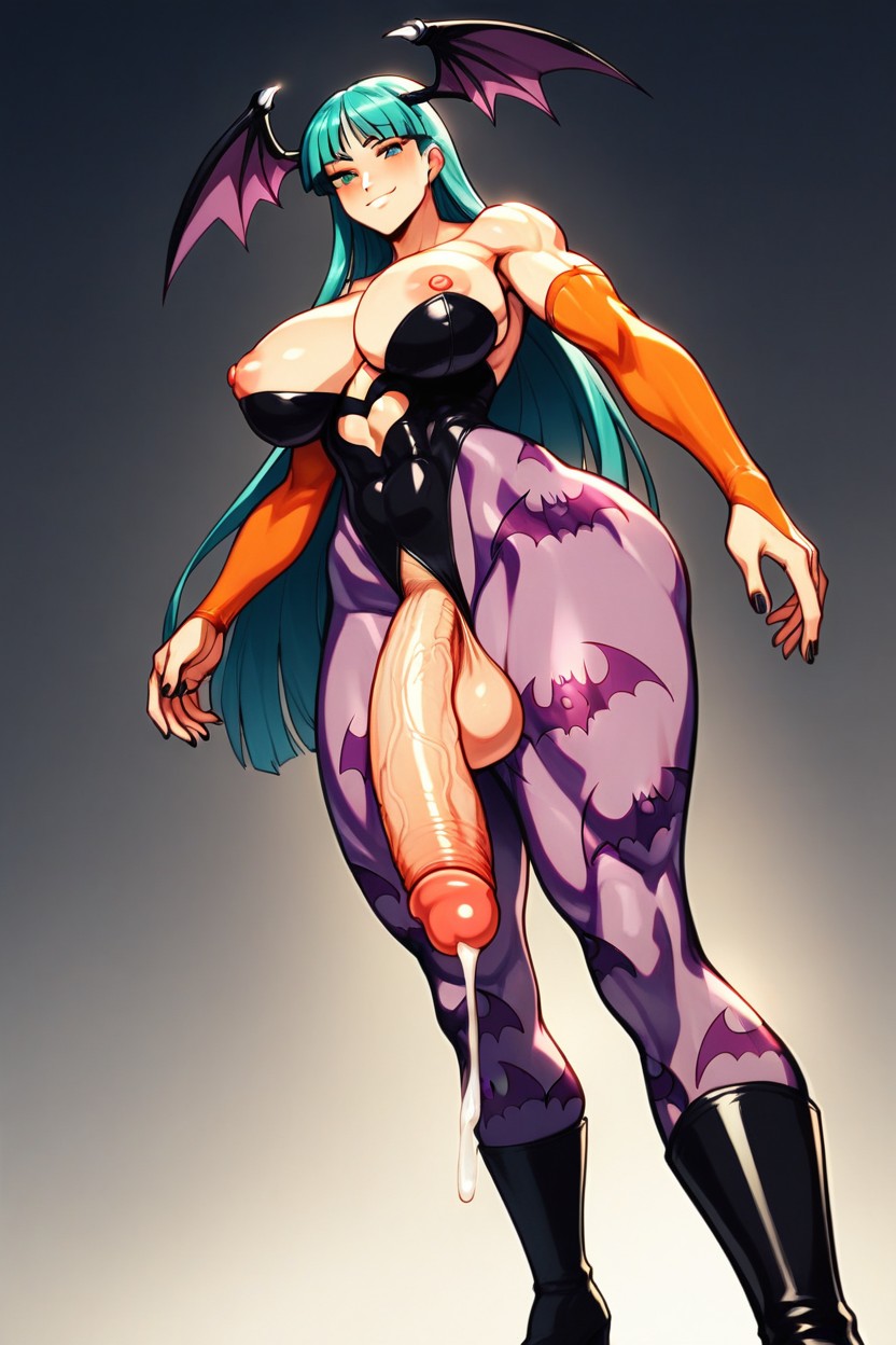 Gigantic Hyper Penis, Abs, Mischievous (smiling While Blushing) Hentai AI Porn