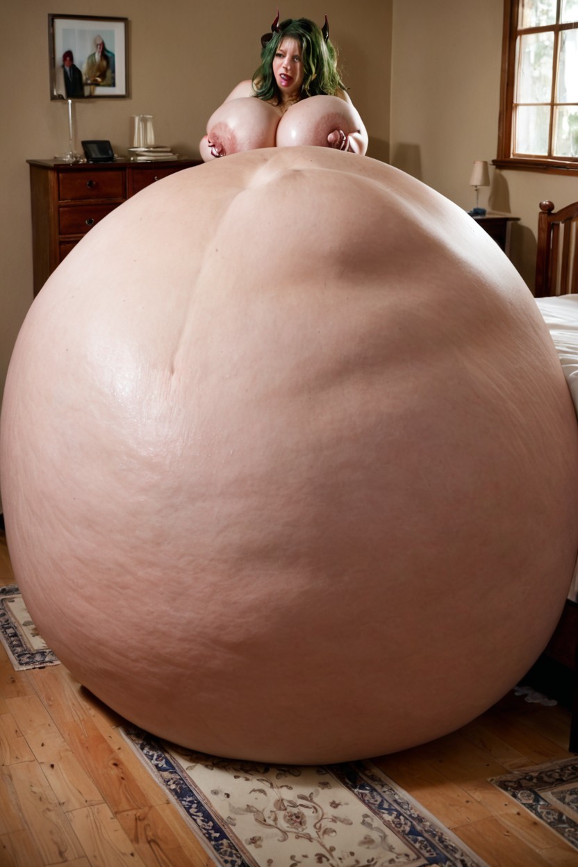 Unrealistic Oversize Hyper Belly, Fat Enourmous Wide Belly, Fat Men With Massive Cocks BBW AI Porn
