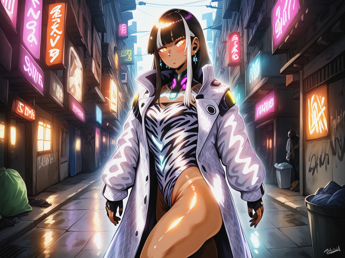 Graffiti In Background, Afterimage, Bobcut Hentai AI Porn