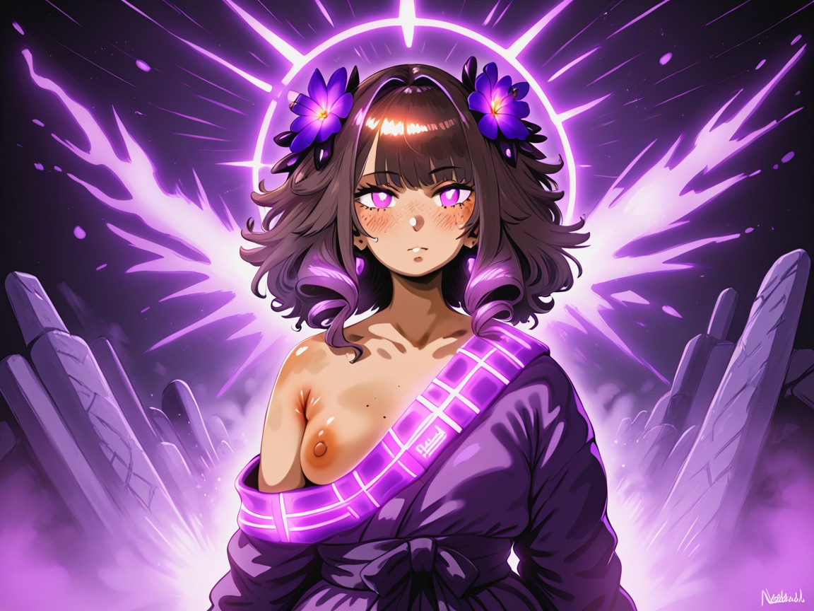 Proportionate Waist, Natural Breast, Bokeh Hentai AI Porn