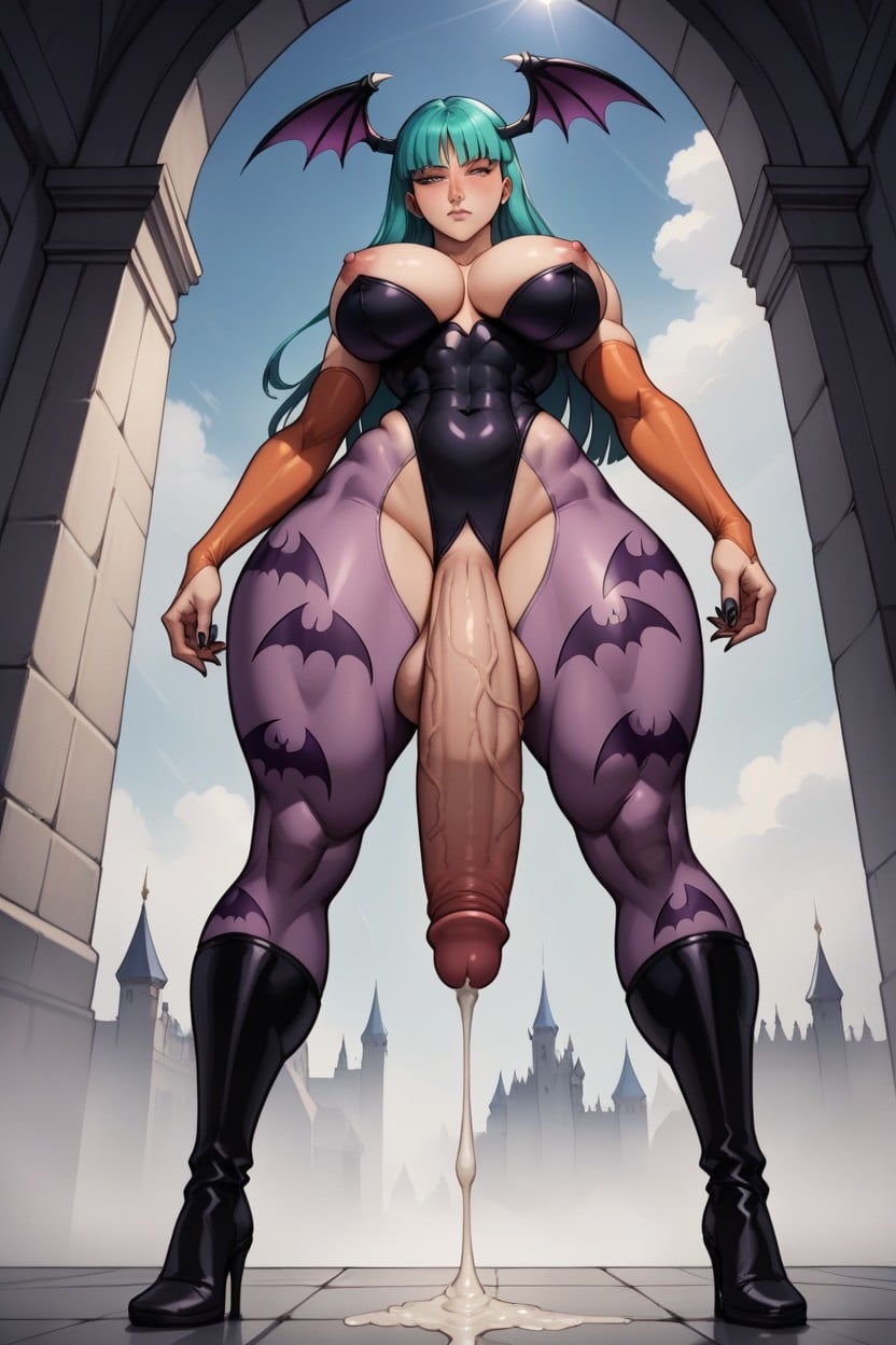 Purple Pants, Purple Latex Pants, Black Latex Leotard Hentai AI Porn
