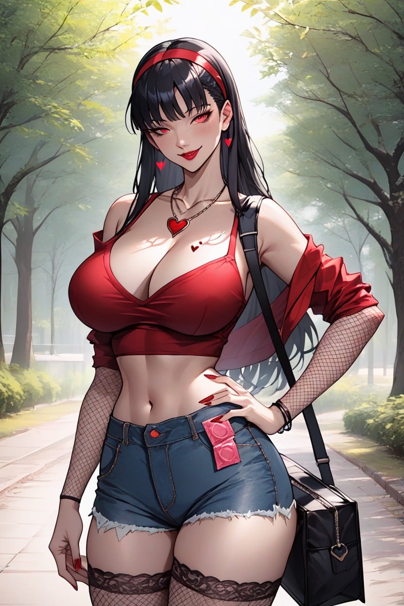 25+, Long Red Nails, Soft Daylight Hentai AI Porn