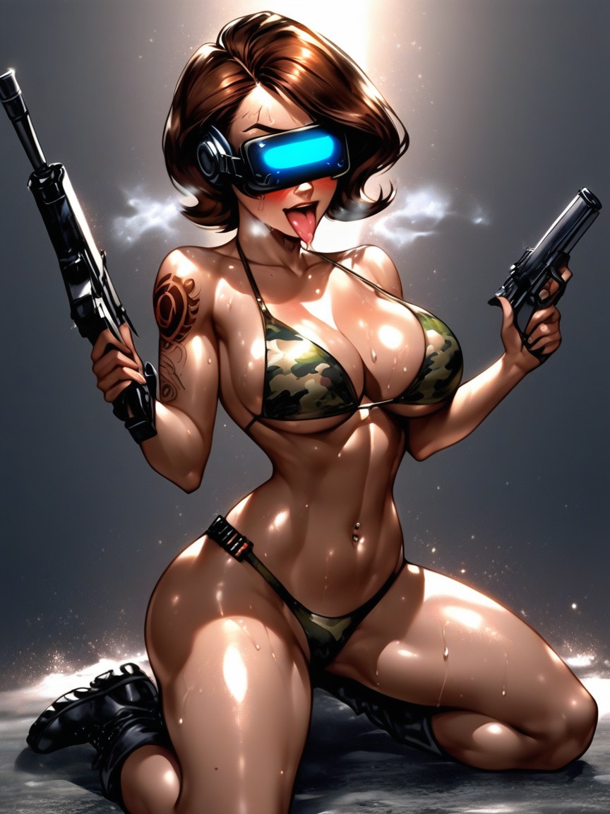 Simple Background, Boots, Vr Headset AI Porn