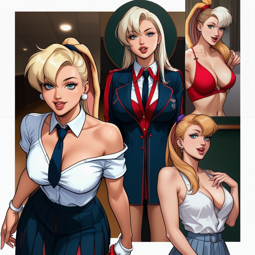 Portrait Close Up Shot, Hourglass, Showing Off Breasts Hentai AI Porn