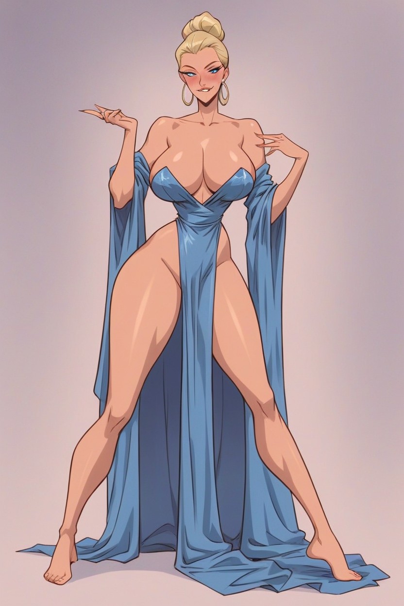 Hourglass, Elegant, Full Body AI Porn