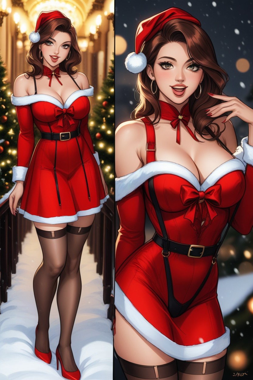 Mouth Open Slightly, Front Side View, Luscious Lips Hentai AI Porn