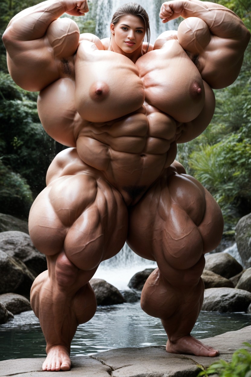 Hyper Massive Biceps, Female, Hyper Muscular Arms AI Porn