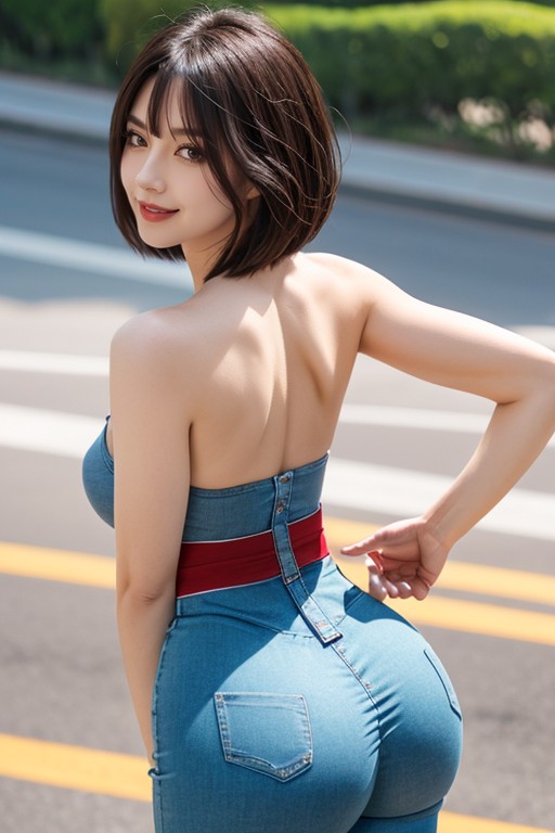 Short Length, Arms Down, Focus On Hyper Seductive Face AI Porn