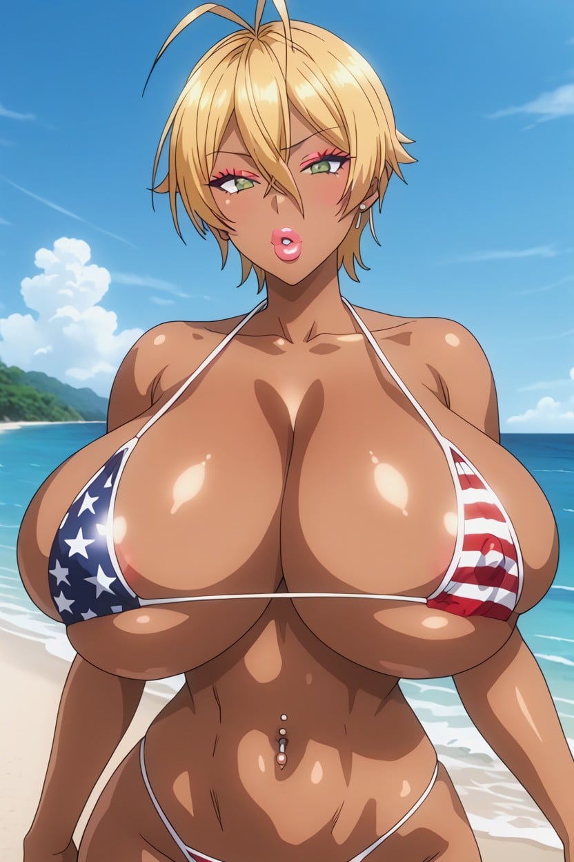 Bikini, Massive Breast, Engorged Tits Hentai AI Porn