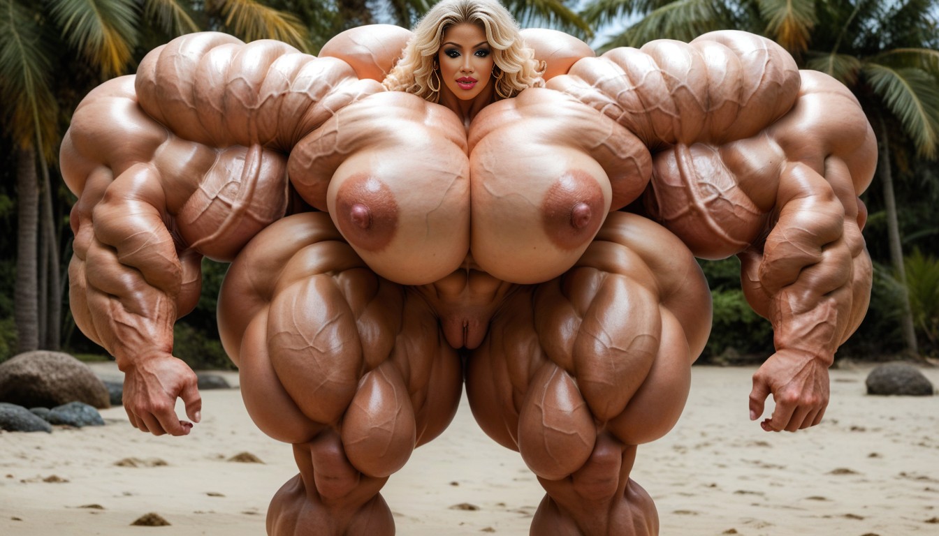 Hyper Gigantic Nipples, Bimbo With, Puffy Vulva AI Porn