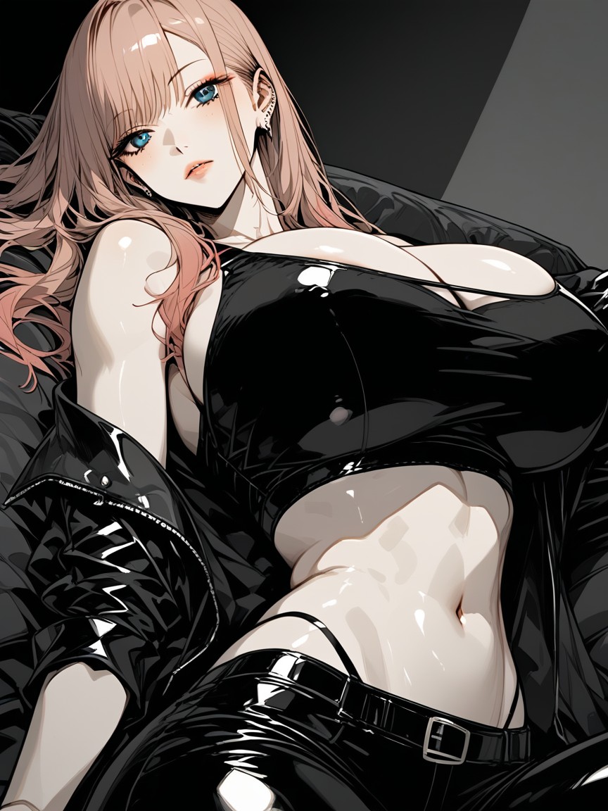 Woman Naked From Under The Breasts To The Lower Abdomen, Woman With Worried Brow, Cute Hentai AI Porn