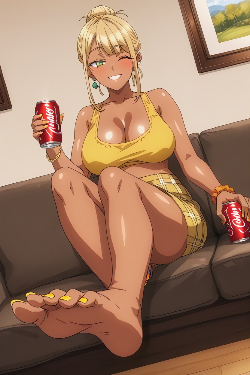 Happy, Smiling, Full Body Hentai AI Porn