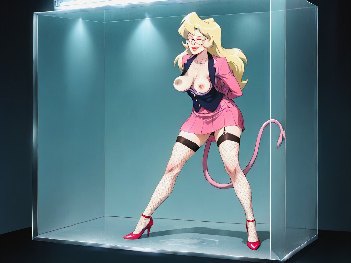 In Cryo Lab, Pink Skirt, Dynamic View AI Porn