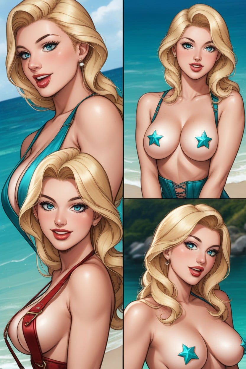 Laughing, Facing Viewer, Exposed Breasts Hentai AI Porn