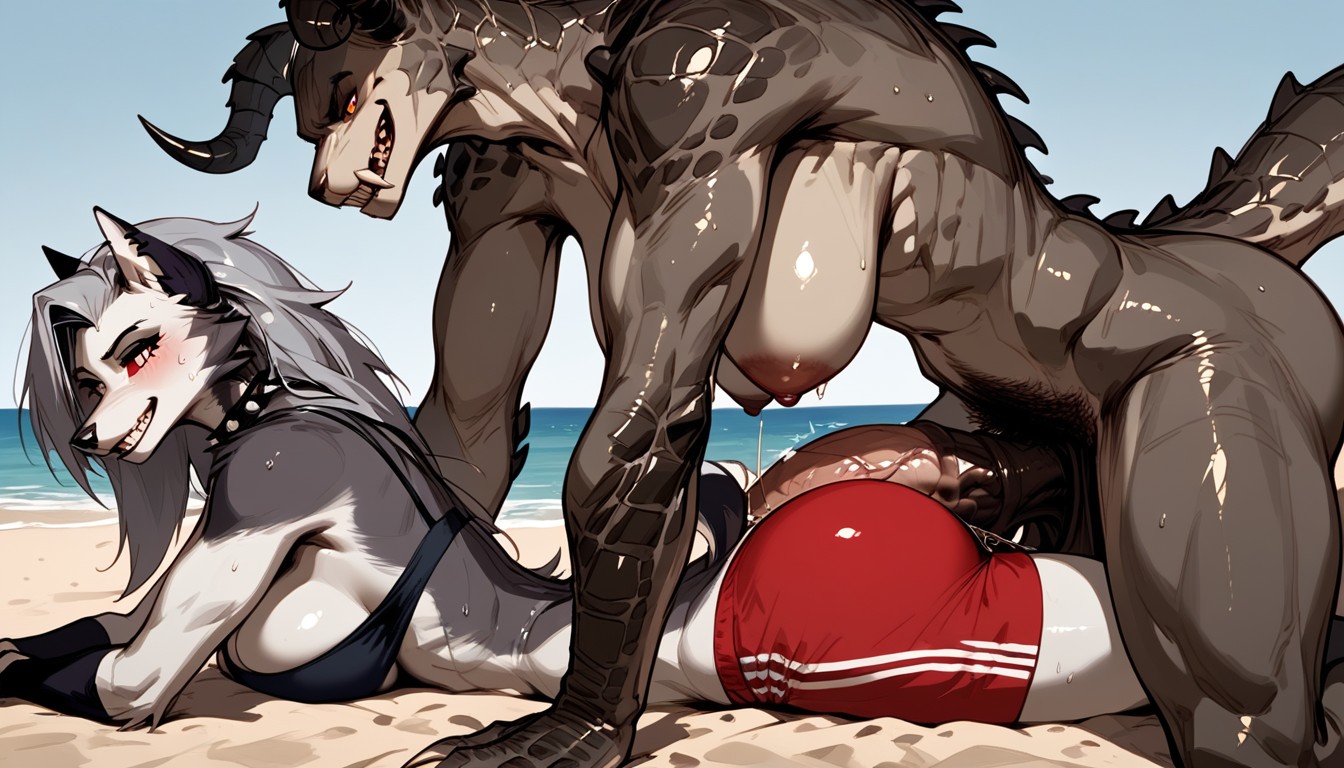 Wet Body, Beach, Bubble Butt Furry IA