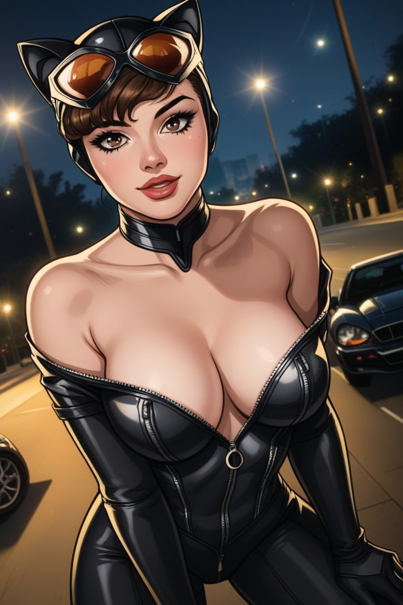 Single View, Showing Off Breasts, Portrait Close Up Shot Hentai AI Porn