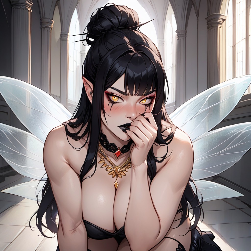 High Knees Socks, Boots, Choker Hentai AI Porn