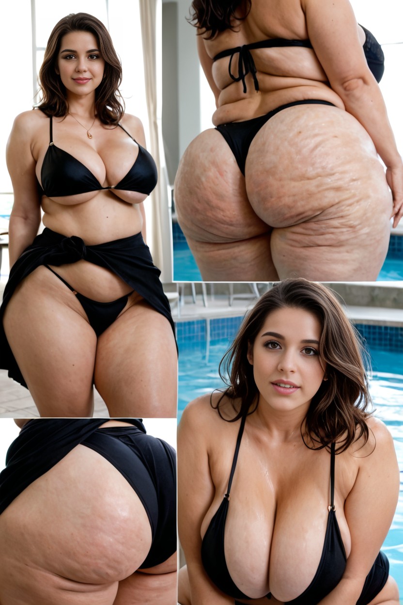 Thick Body, Backlit, Brown Eyes AI Porn