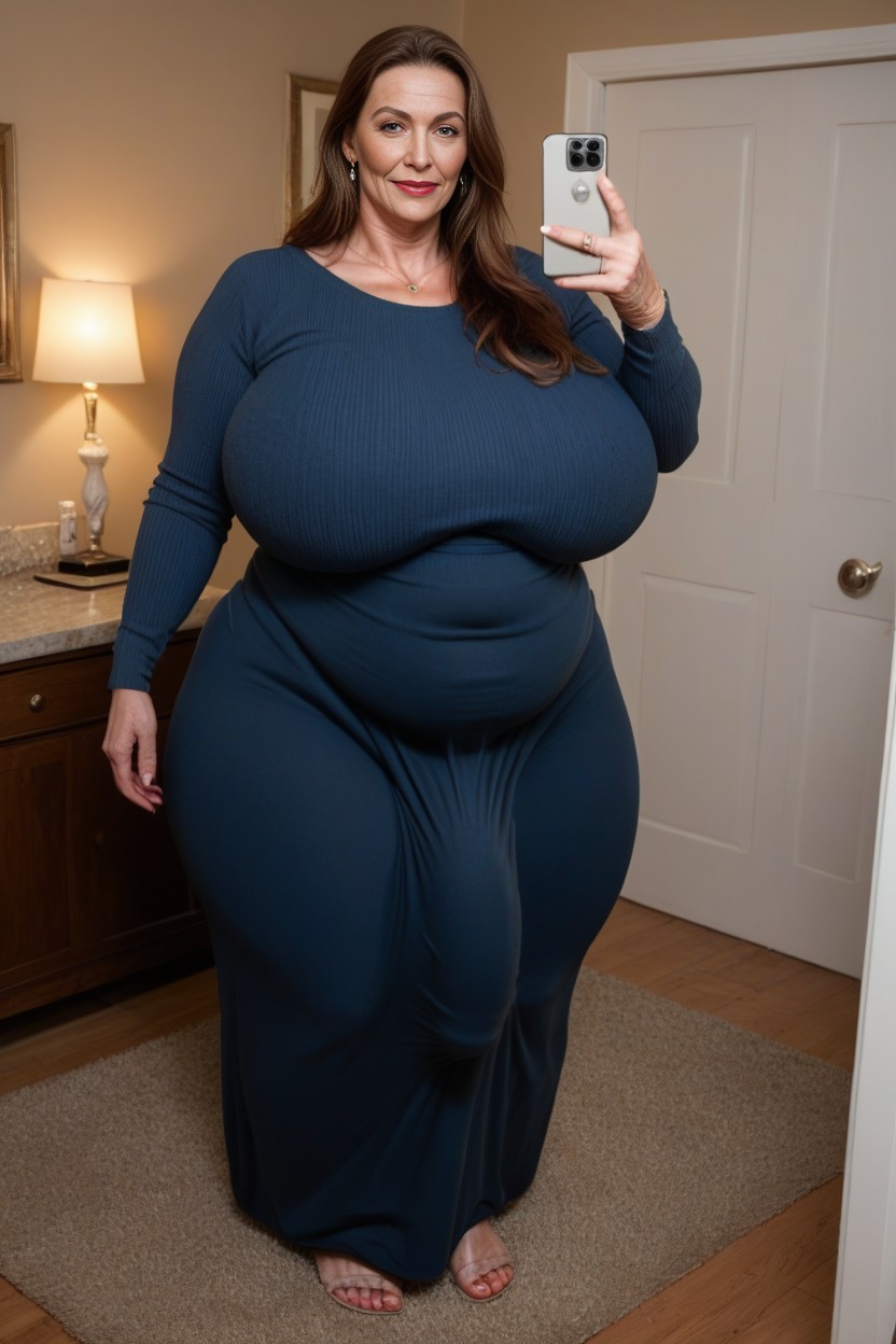 Milf, Extremely Large Ass, 1 Person AI Porn
