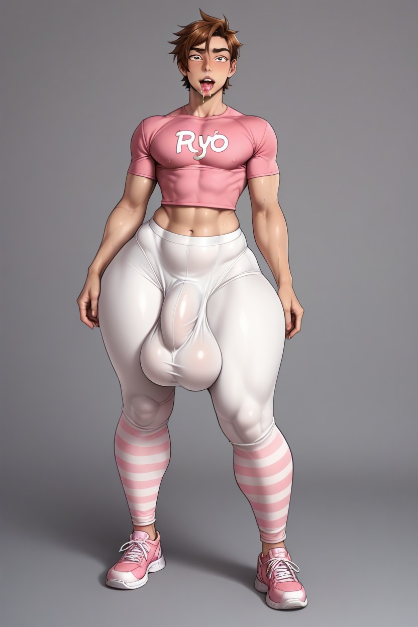 Sweaty, Drool, White Pantyhose 쉬메일 AI 포르노