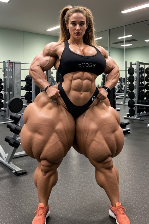 Extremely Large Ass, Hyper Giant Muscles, Extremely Muscular AI Porn
