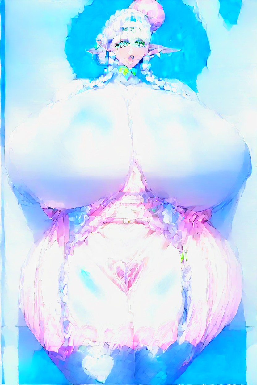 Studded Dildo, White Hair, Pussy Juice Hentai AI Porn
