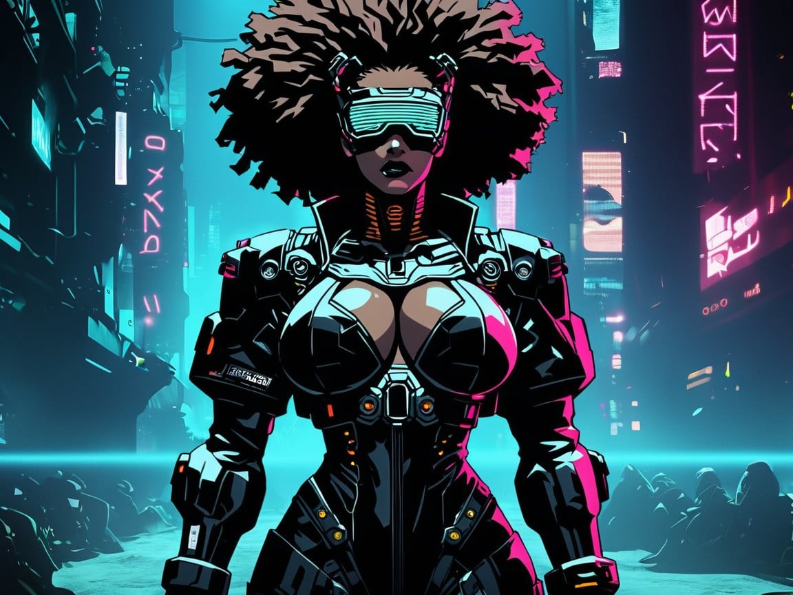 Long Breast Width, Afro, Woman Undressing AI Porn