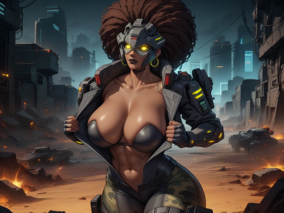 1 Persona, Lion Pattern Hud Mask, Desabotonado Porno latina IA