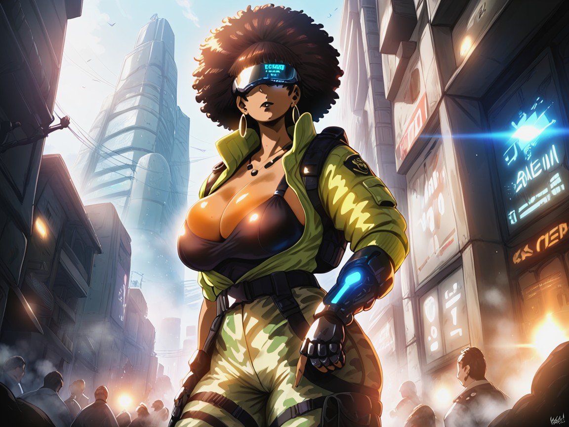 Dark Brown Skin, Strong Legs, Afro Hentai AI Porn