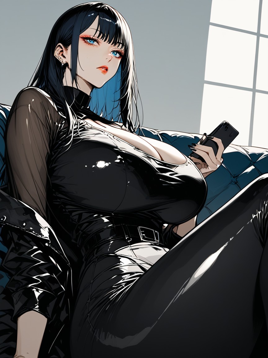 Woman With Blue Hair Tips, Marin Kitagawa Sono Bisque Wa Koi Wo Suru, Woman In A Belly Baring Outfit Hentai AI Porn