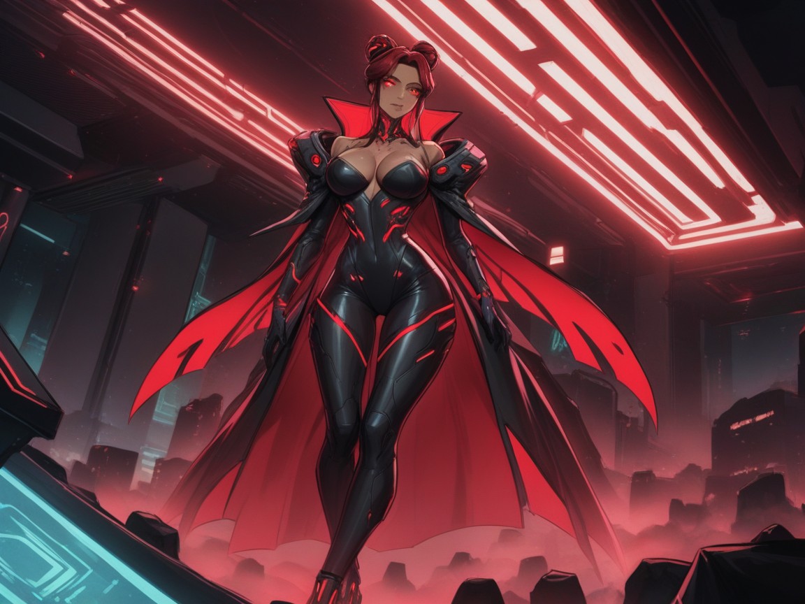 Asymmetric Sleeves, Tight Hips, Long Shoulder Width Latina AI Porn
