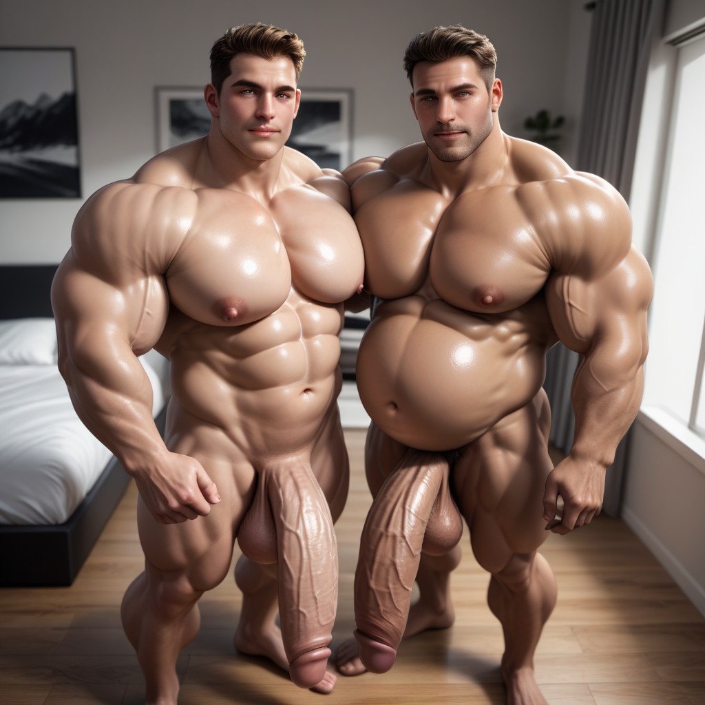 No Shoes, Living Room, Hyper Cocks AI Gay Porn