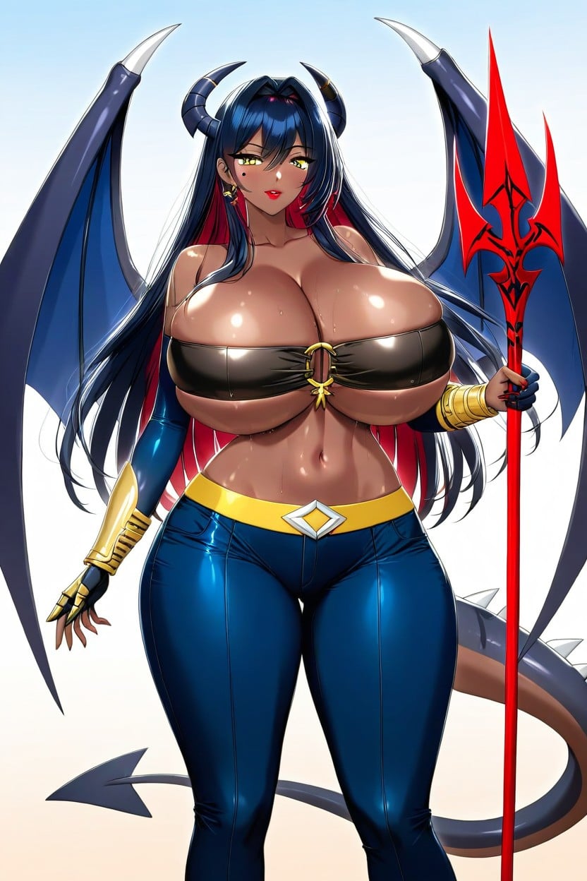 Waist Shot, Gigantic Perfect Boobs, Dragon Wings Hentai AI Porn