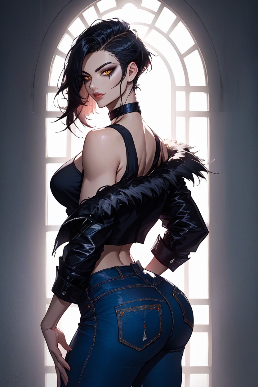 Model, Wing Eyeliner, Beautiful Woman AI Porn