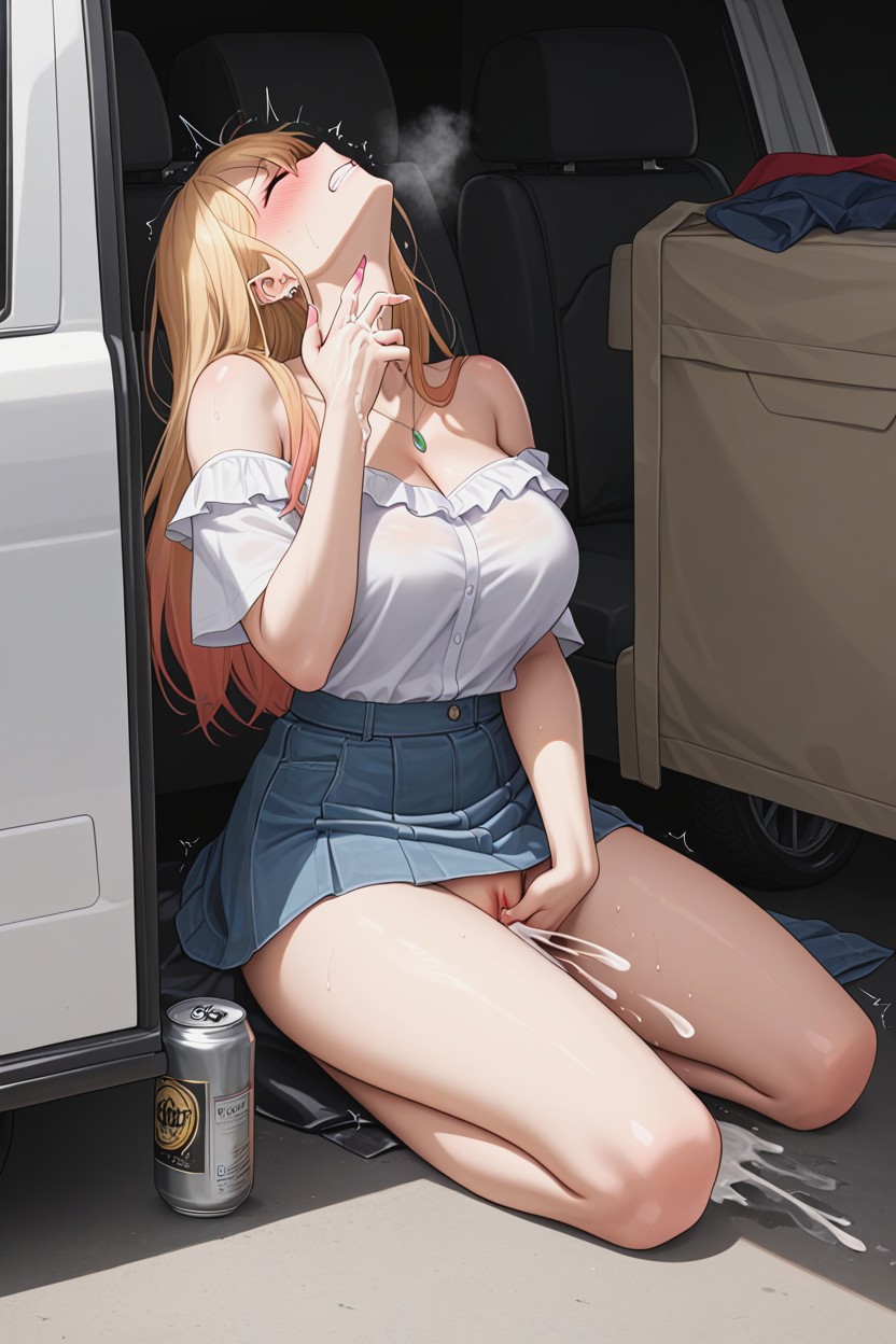 Trashy Van, Off Shoulders Top, Head Back AI Porn