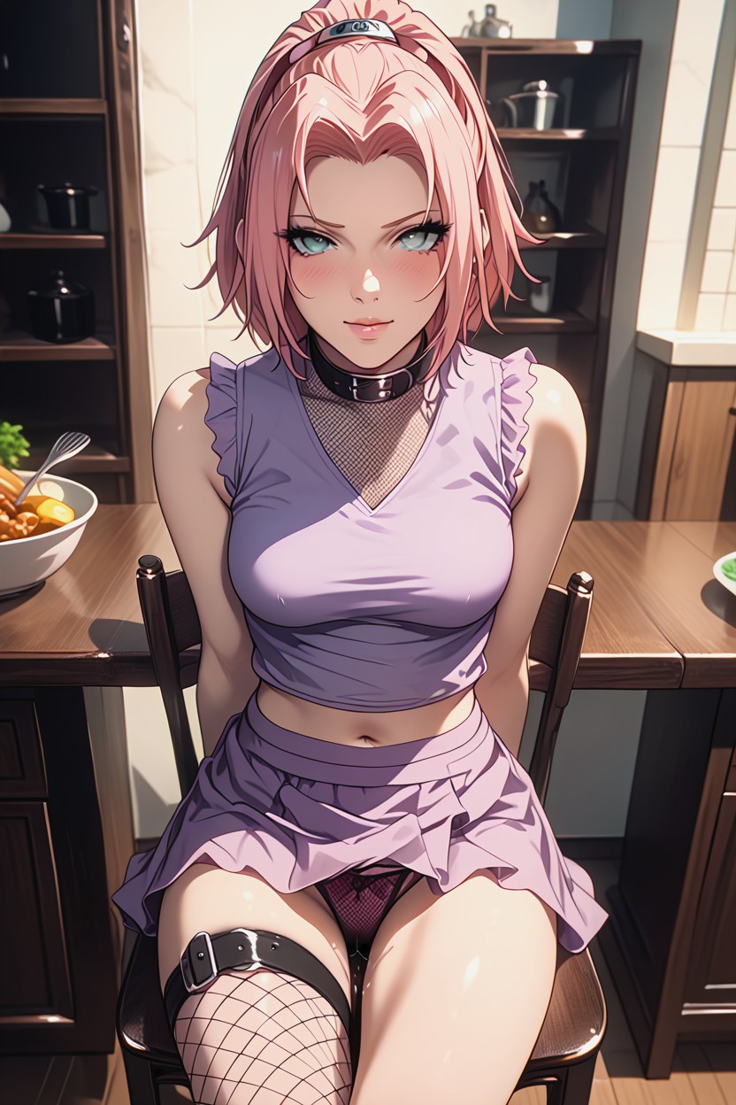 Slut Clothed, Front View, Blushing Furiously Hentai AI Porn