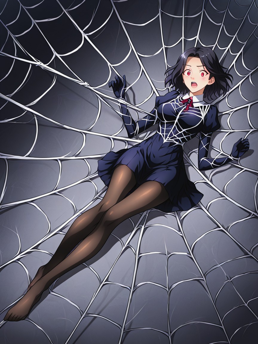 Full Body, Room Full Of Spider Webs, Trapped In Spider Web Hentai AI Porn