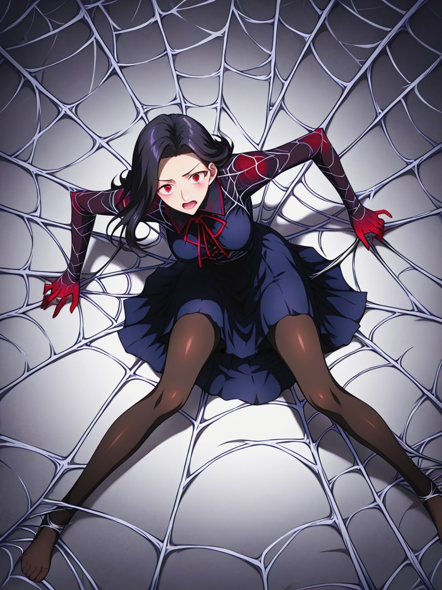 Translucent Spider Webs, Dress, In Web Hentai AI Porn