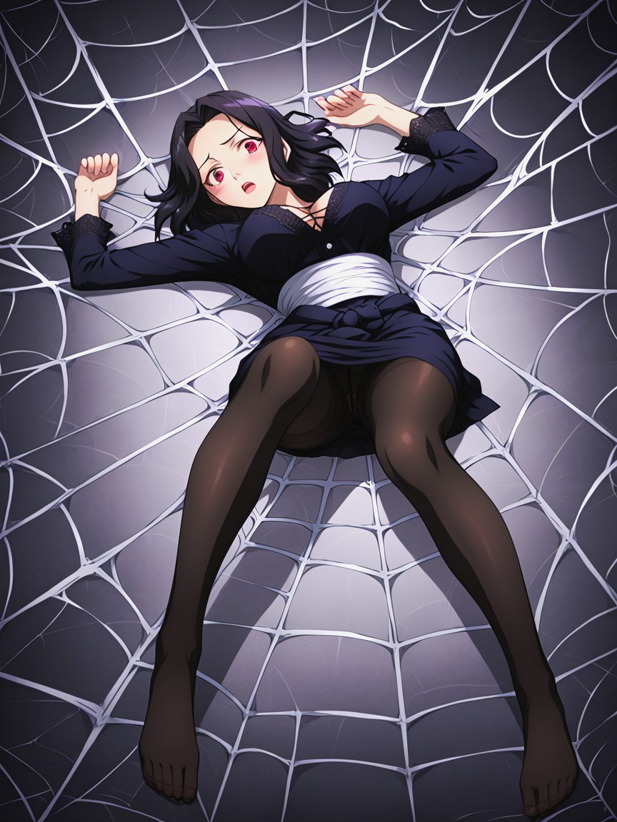 Restrained With Spider Webs, Sorprendida, More Webs Hentai IA