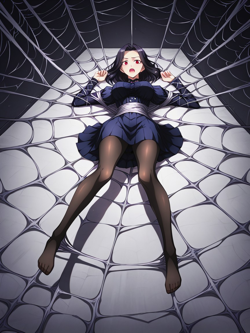Dress, Basement, Restrained With Spider Webs Hentai IA