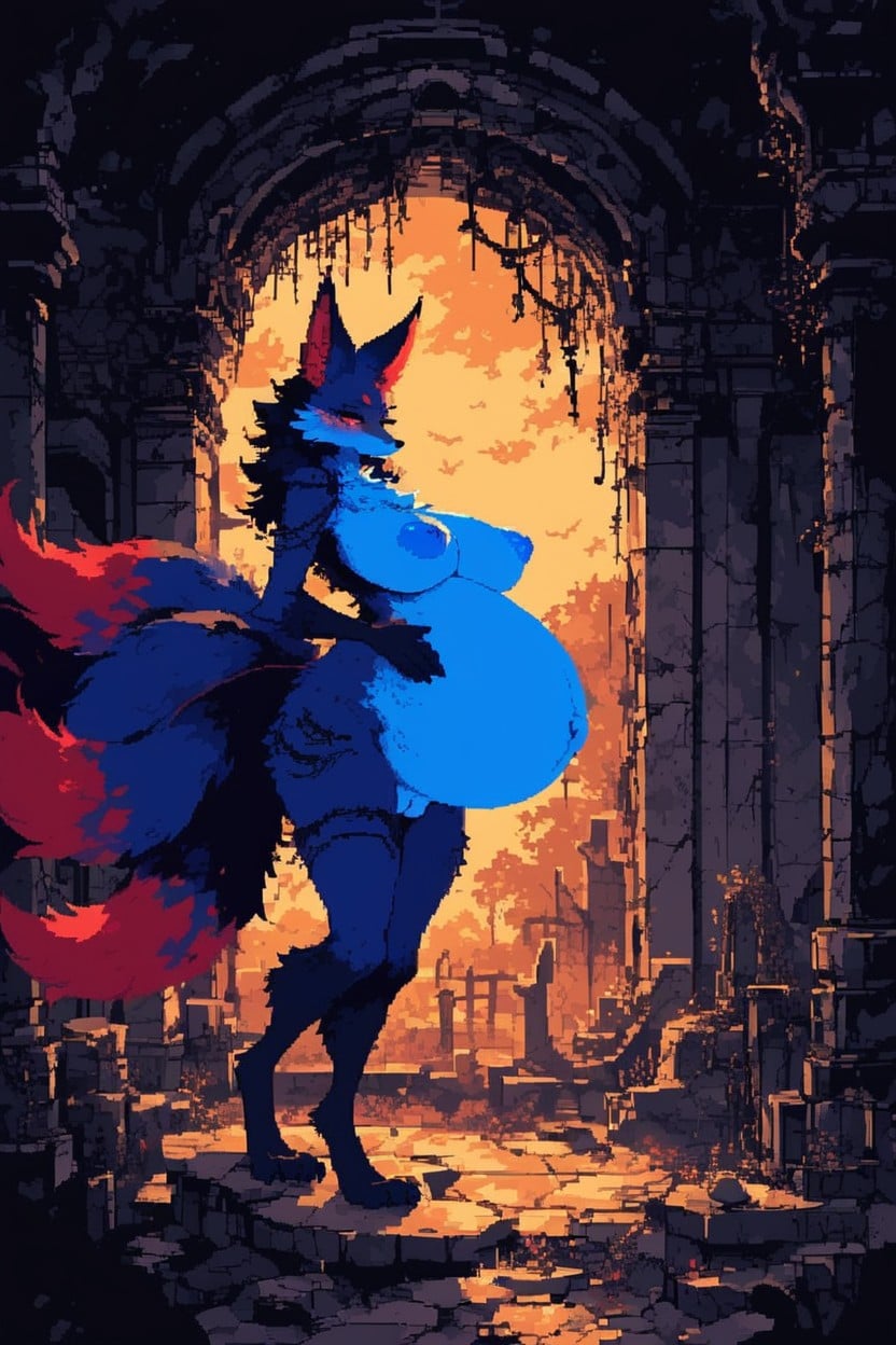 Kitsune, Digitigrade Legs, 18+ Furry IA