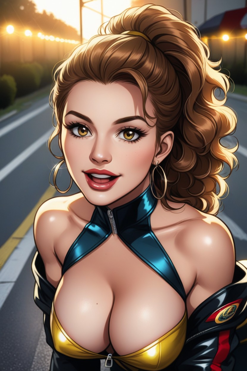 Hazy Sunshine, Highway, Cinematic Hentai AI Porn