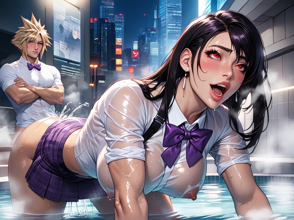 Red Eyes, Oiled Skin, Best Detailed Body Hentai AI Porn
